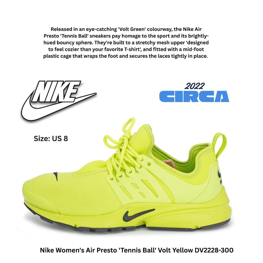 Nike Women's Air Presto 'Tennis Ball' Volt Yellow DV2228-300